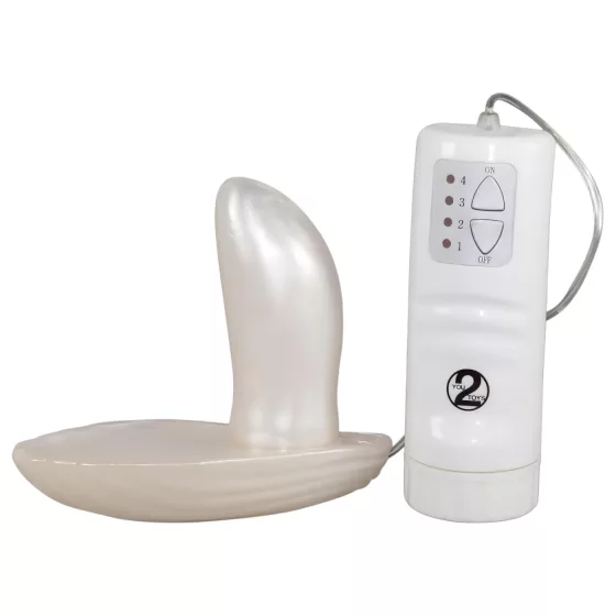 You2Toys - připínací vibrátor mušle - bílý