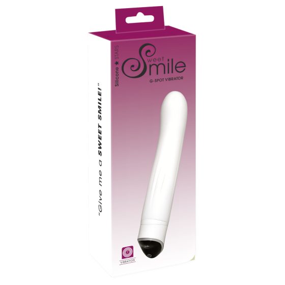 SMILE Easy - zahnutý vibrátor (bílý)