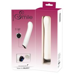 SMILE Easy - zahnutý vibrátor (bílý)