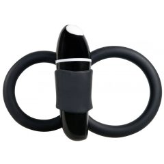   SWEET SMILE Skill - vibračný krúžok na penis a semenníky (černý)