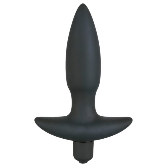 Černý samet anální plug vibrátor - malý