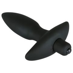 Černý samet anální plug vibrátor - malý