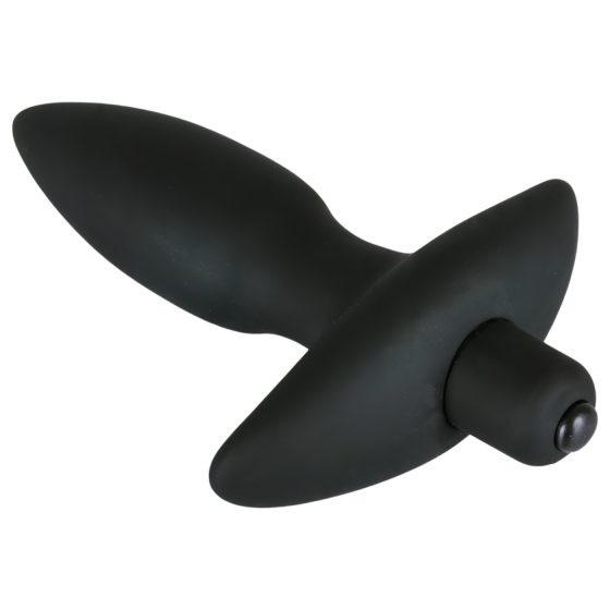 Černý samet anální plug vibrátor - malý