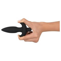 Černý samet anální plug vibrátor - malý