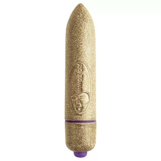 RO-80mm - mini vibrátor ve tvaru rtěnky - 7 režimů - zlatý