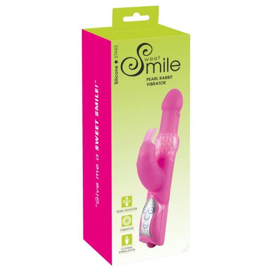 / SMILE Perlový Králíček - perlový vibrátor (růžový)