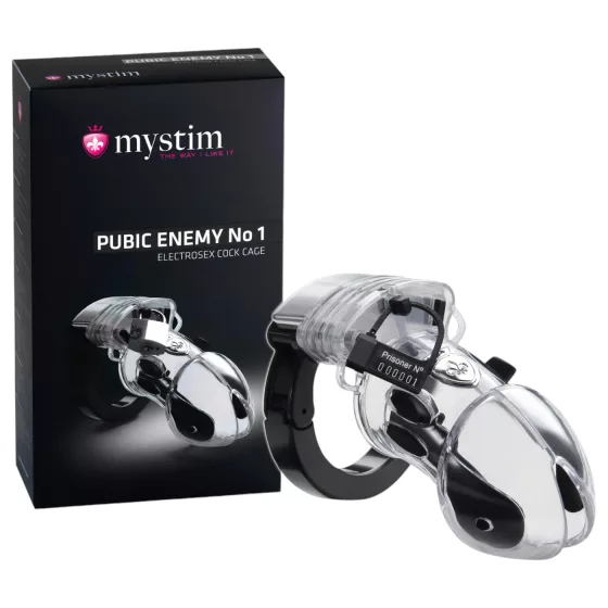 mystim Pubic Enemy No 1 - elektro penisová klec