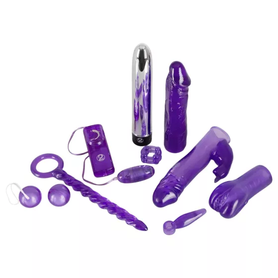 You2Toys - sada erotických pomůcek s vibrátorem - fialová, 9 dílů