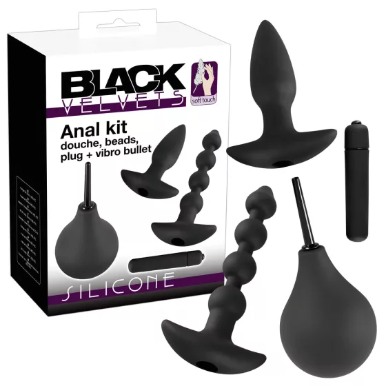 Black Velvets - sada análních vibrátorů - 4 kusy