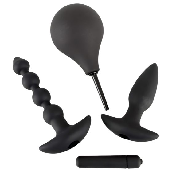 Černý Velvet anální vibrátor set (4 díly)