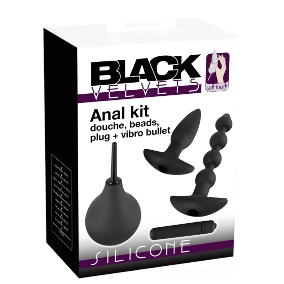 Black Velvets - sada análních vibrátorů - 4 kusy