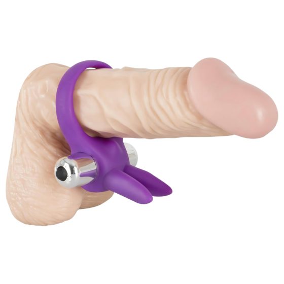 SMILE Rabbit - vibrační kroužek na penis (fialová)