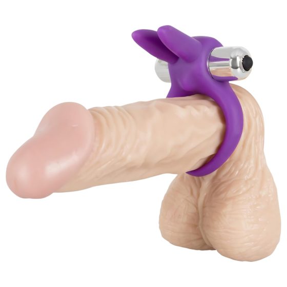 SMILE Rabbit - vibrační kroužek na penis (fialová)