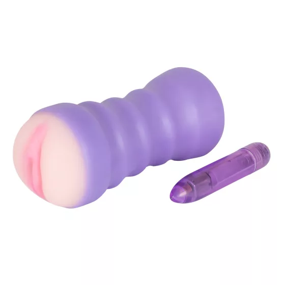 You2Toys - Masturbátor pro muže - vibrační vagina - tělová/fialová