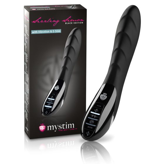 Mystim Sizzling Simon - elektro-stimulační vibrátor (černý)