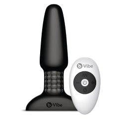   b-Vibe - rotační perlový, nabíjecí anální vibrátor (černý)