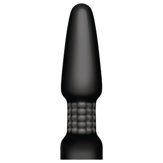 b-Vibe - rotační perlový, nabíjecí anální vibrátor (černý)