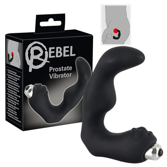 Rebel - zakřivený vibrační stimulátor prostaty (černý)