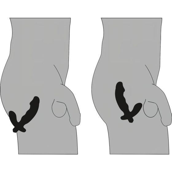 Rebel - prostatický vibrátor s penisem (černý)