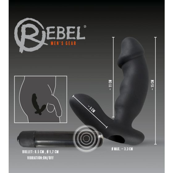 Rebel - Vibrátor na prostatu (černý)