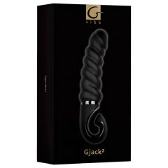   Gvibe G-jack 2 - dobíjecí, vodotěsný silikonový vibrátor (černý)