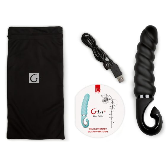 Gvibe G-jack 2 - dobíjecí, vodotěsný silikonový vibrátor (černý)