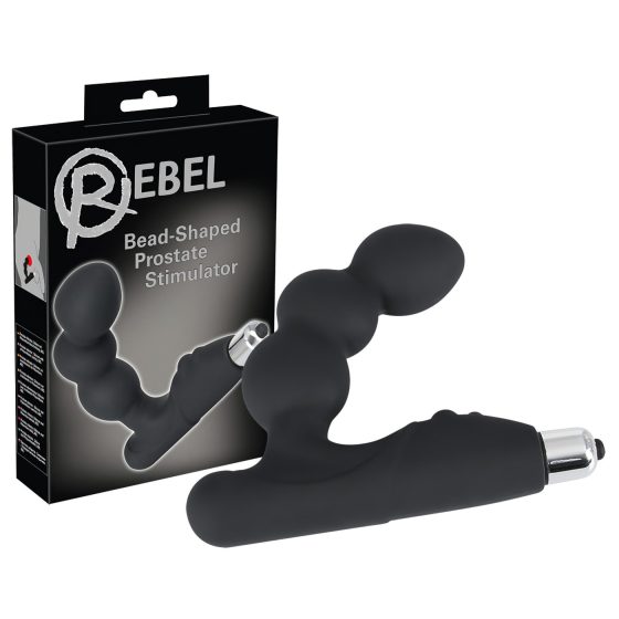 Rebel - kuličkový prostatový vibrátor (černý)