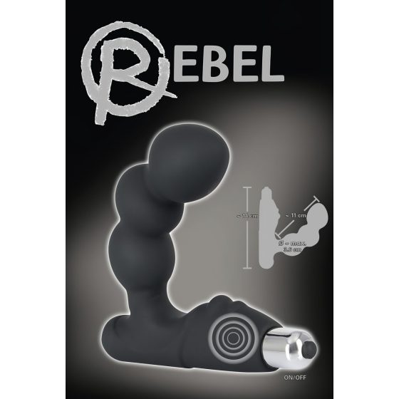 Rebel - kuličkový prostatový vibrátor (černý)