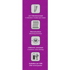   Javida - vibrátor na klitoris s ohřevem - silikon růžový