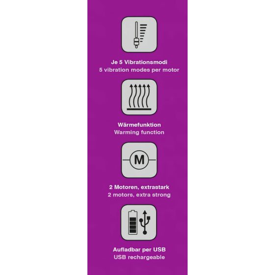 Javida - vibrátor na klitoris s ohřevem - silikon růžový