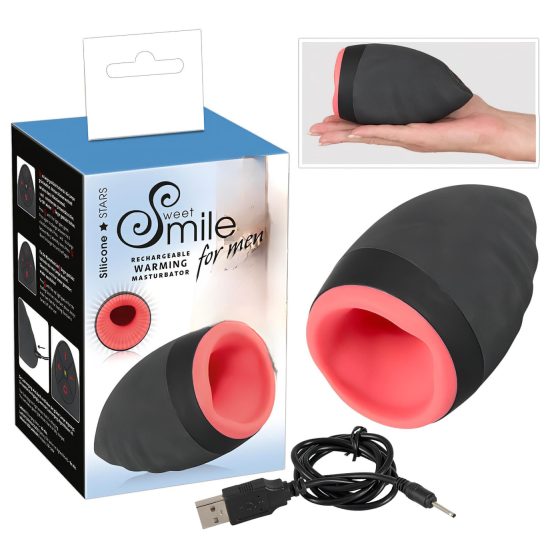 / SMILE Warming - dobíjecí, zahřívací ústní masturbátor pro muže