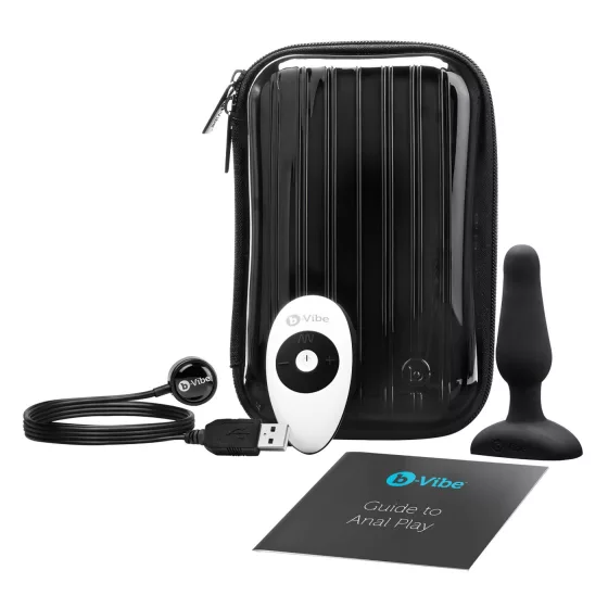 b-Vibe Novice - anální vibrátor pro začátečníky - černý
