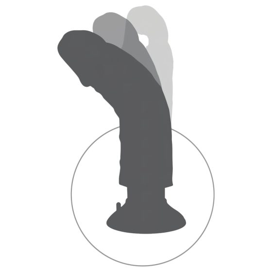 King Cock 10 přísavkový vibrátor (25 cm) - přírodní
