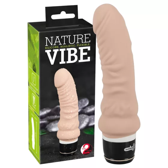 You2Toys - vibrátor realistický - vibrační silikonový - tělová barva