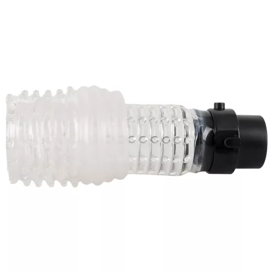 You2Toys - 2v1 vakuová pumpa a masturbátor - průhledný