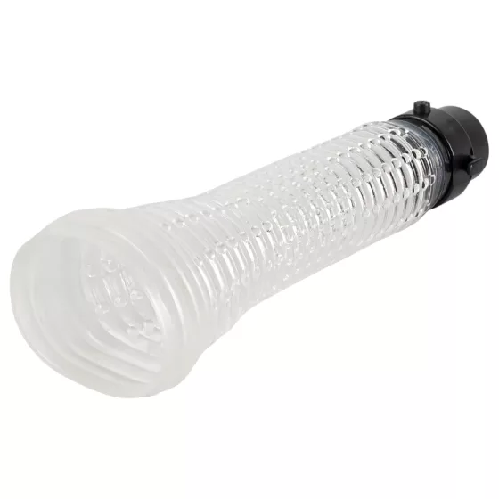 You2Toys - 2v1 vakuová pumpa a masturbátor - průhledný