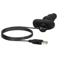   b-Vibe - trojitý anální vibrátor s kuličkami, nabíjecí (černý)
