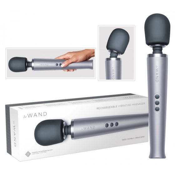 le Wand - exkluzivní nabíjecí masážní vibrátor (stříbrný)