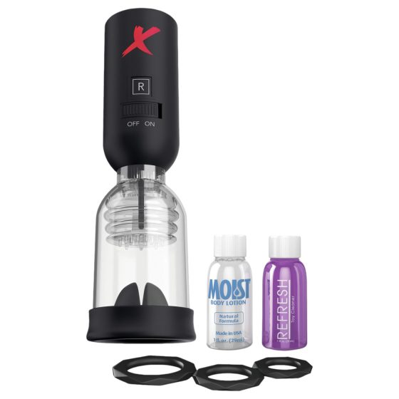 PDX Elite Tip Teazer - automatický stimulátor žaludu (černý)