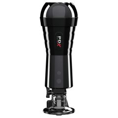   PDX Cock Compressor - sací a vibrační vaginální masturbátor (černý)