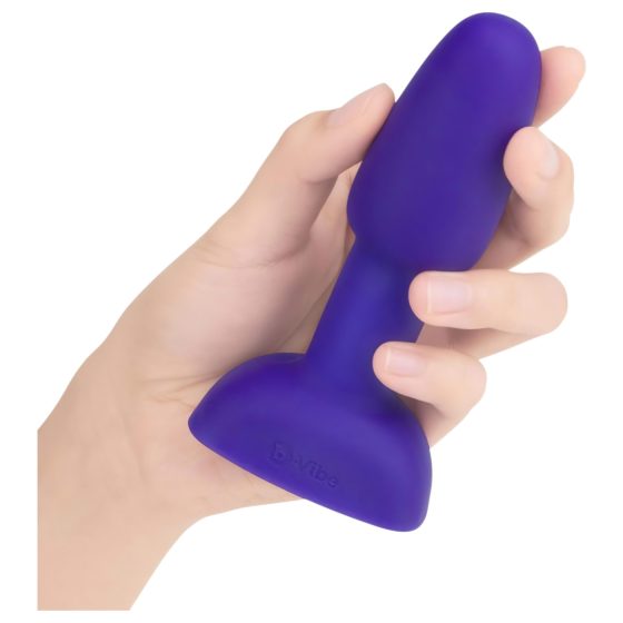 b-Vibe Rimming - rotační korálkový anální vibrátor (fialový)