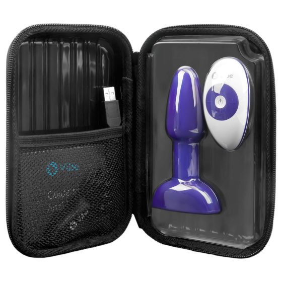 b-Vibe Rimming - rotační korálkový anální vibrátor (fialový)