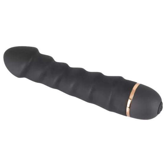 You2Toys - vibrátor s vlnkami - ohebný, žebrovaný - černý