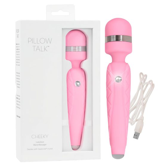 Pillow Talk Cheeky Wand - akumulátorový masážní vibrátor (růžový)