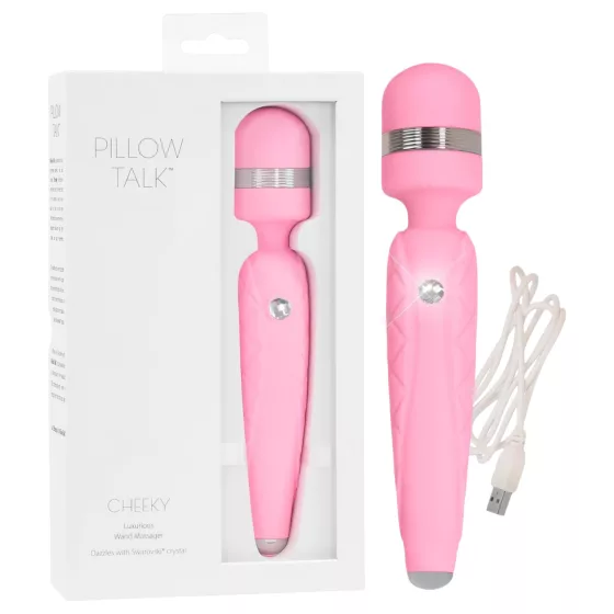 Pillow Talk Cheeky Wand - akumulátorový masážní vibrátor (růžový)
