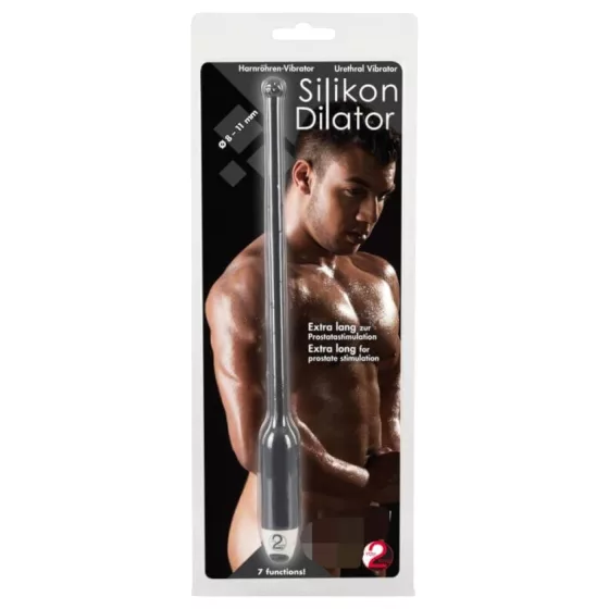 You2Toys - vibrátor dilatátor - silikon, vibrační, černý, 8-11 mm