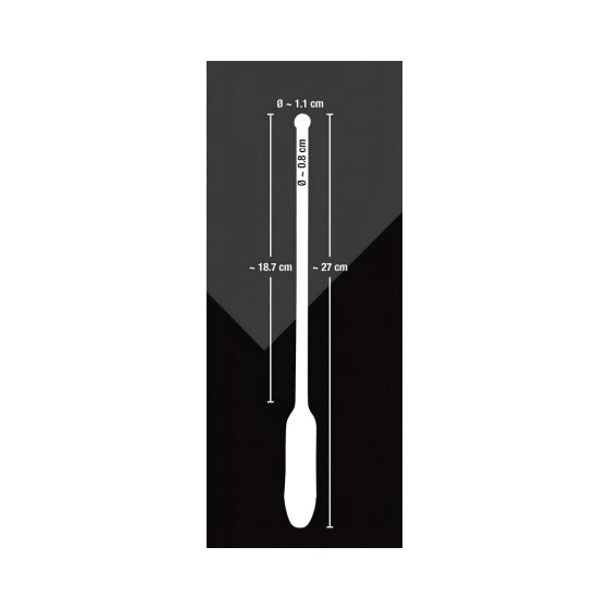 You2Toys DILATOR - silikonový močový vibrátor - černý (8-11 mm)
