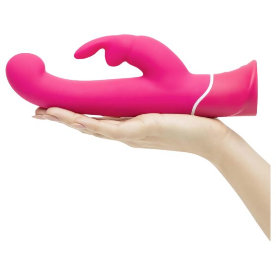 Happyrabbit G-spot - vodotěsný vibrátor s klitorálním ramenem (růžový)