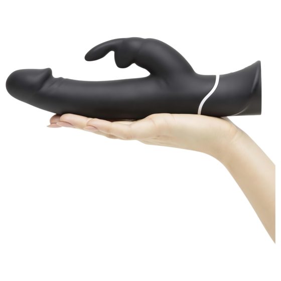Happyrabbit Realistic - realistický vibrátor s klitorálním stimulátorem, vodotěsný