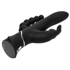   Happyrabbit Triple - akumulátorový stimulátor klitorisu a anální vibrátor (černý)